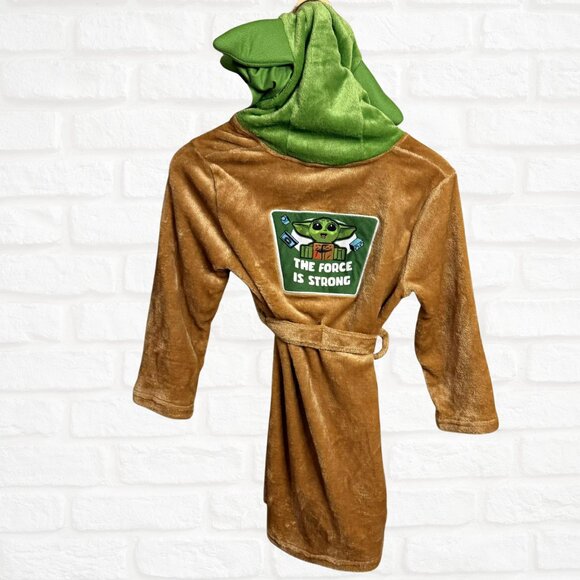 LEGO Star Wars Baby Yoda Plush Robe Size 8 Grogu Hooded Bathrobe Brown Force - Picture 6 of 6